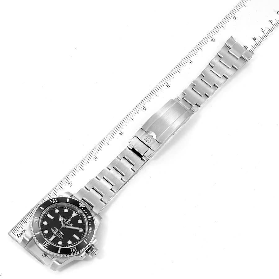 Rolex Submariner Black Dial Ceramic Bezel Steel Watch 114060 Box Card For Sale 5