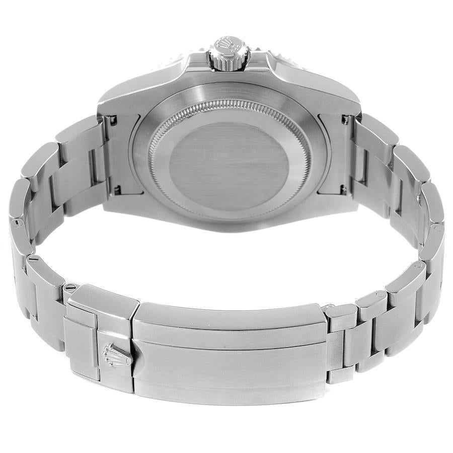 Rolex Submariner Black Dial Ceramic Bezel Steel Watch 114060 Box Card For Sale 2