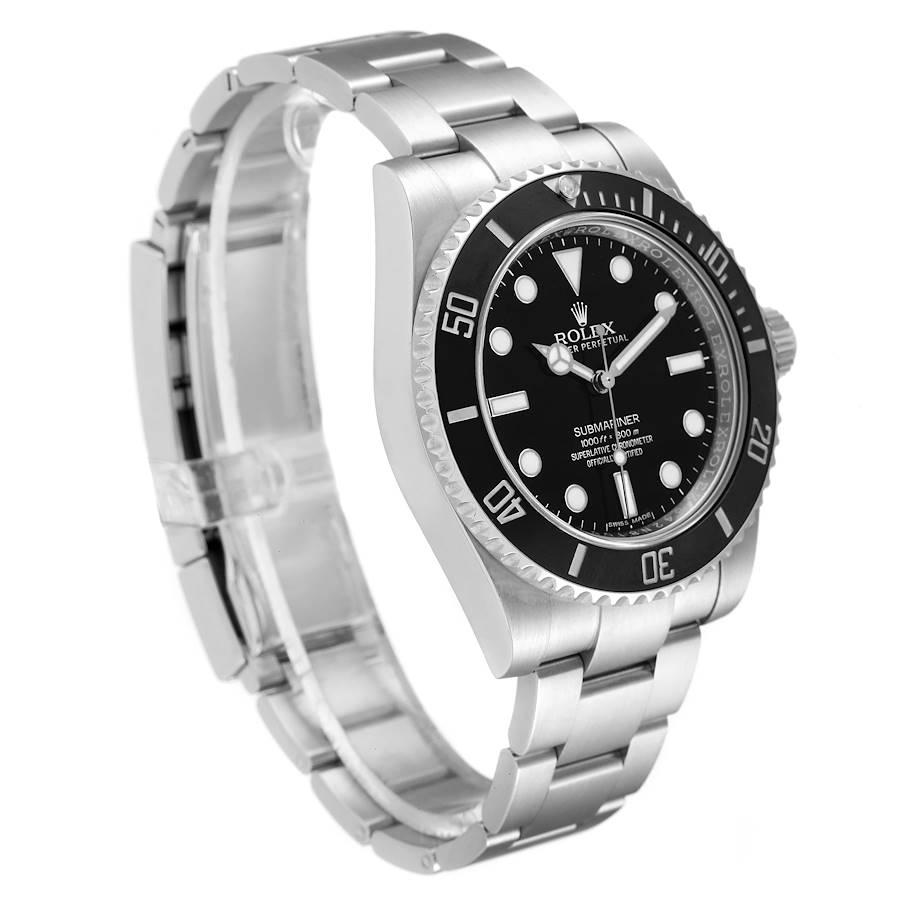 rolex submariner steel automatic black dial men's watch 114060