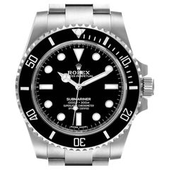Used Rolex Submariner Black Dial Ceramic Bezel Steel Watch 114060