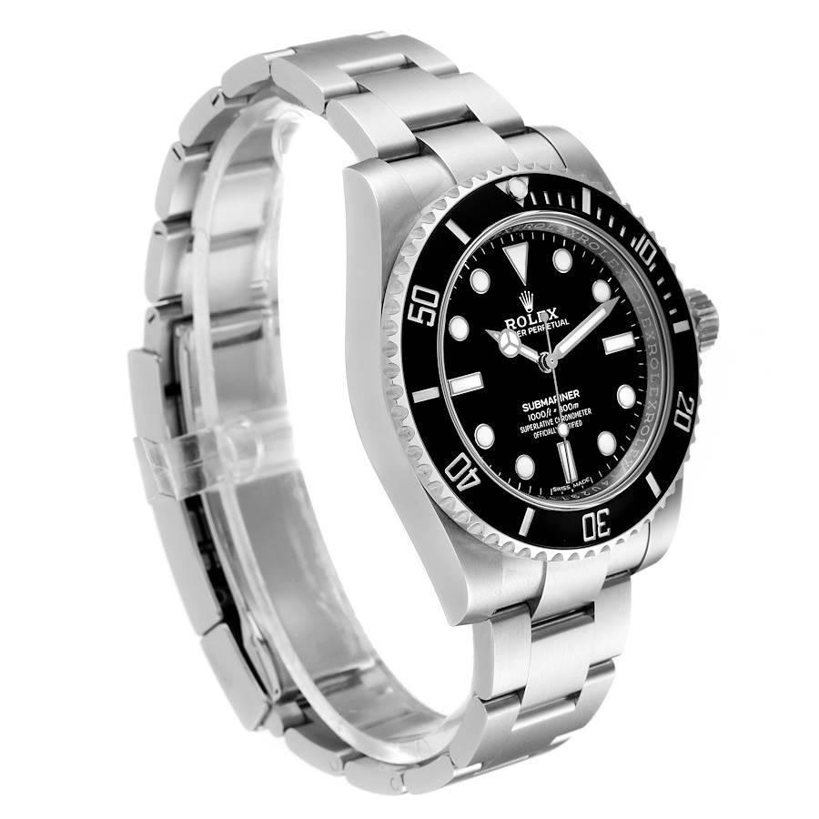 Rolex Submariner Black Dial Ceramic Bezel Steel Watch 114060 Unworn In Excellent Condition For Sale In Atlanta, GA