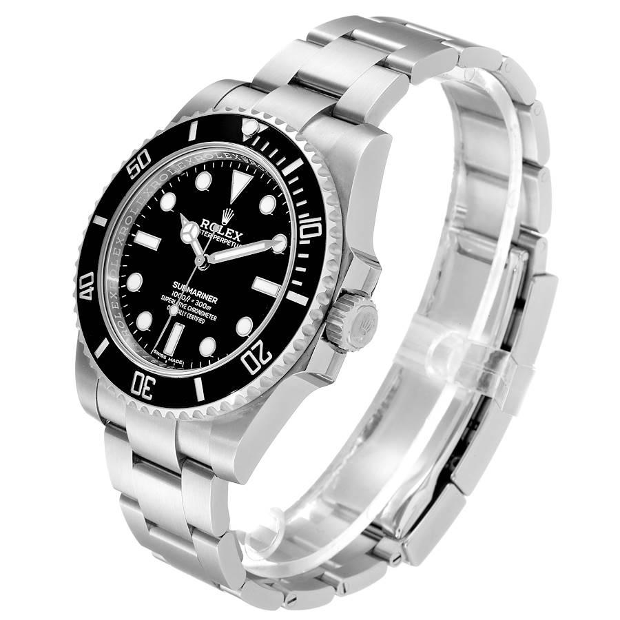 Men's Rolex Submariner Black Dial Ceramic Bezel Steel Watch 114060 Unworn For Sale