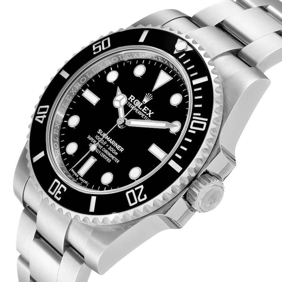 Rolex Submariner Black Dial Ceramic Bezel Steel Watch 114060 Unworn For Sale 1