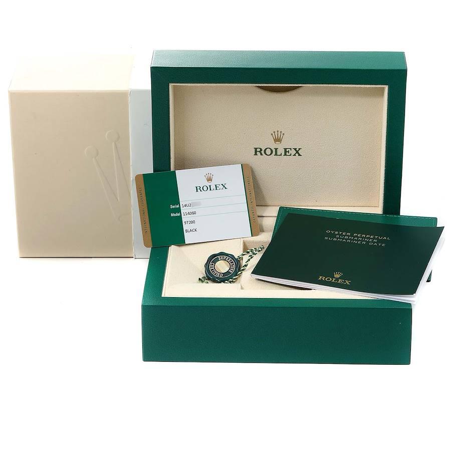 Rolex Submariner Black Dial Ceramic Bezel Steel Watch 114060 Unworn For Sale 5
