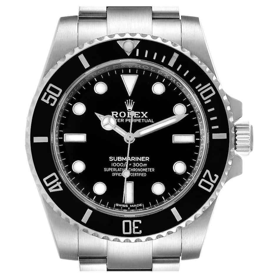 Rolex Submariner Black Dial Ceramic Bezel Steel Watch 114060 Unworn For Sale