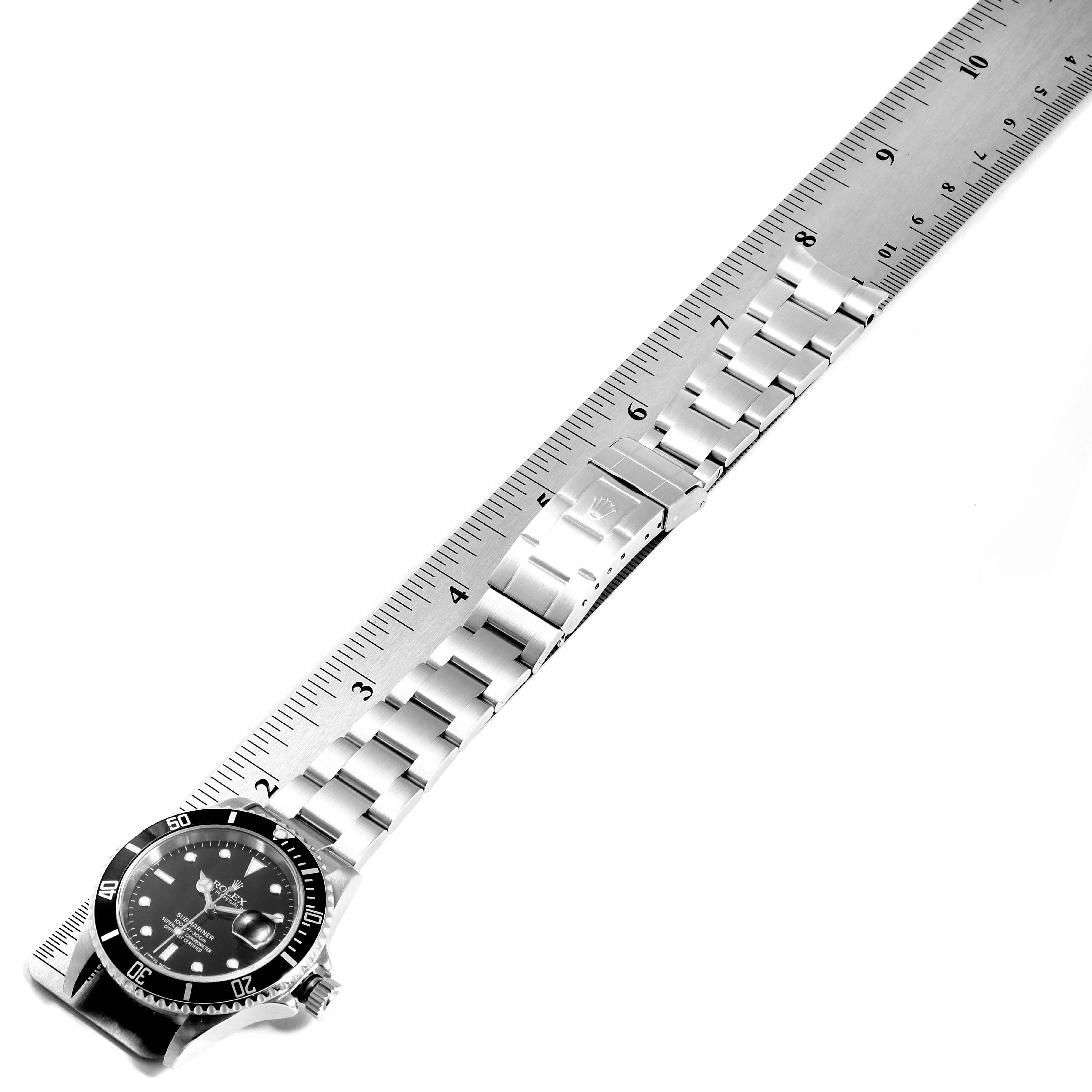 Rolex Submariner Black Dial Steel Men's Watch 16610 Box For Sale 7