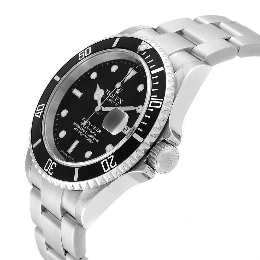 Rolex Submariner Black Dial Steel Men’s Watch 16610 Box For Sale 1