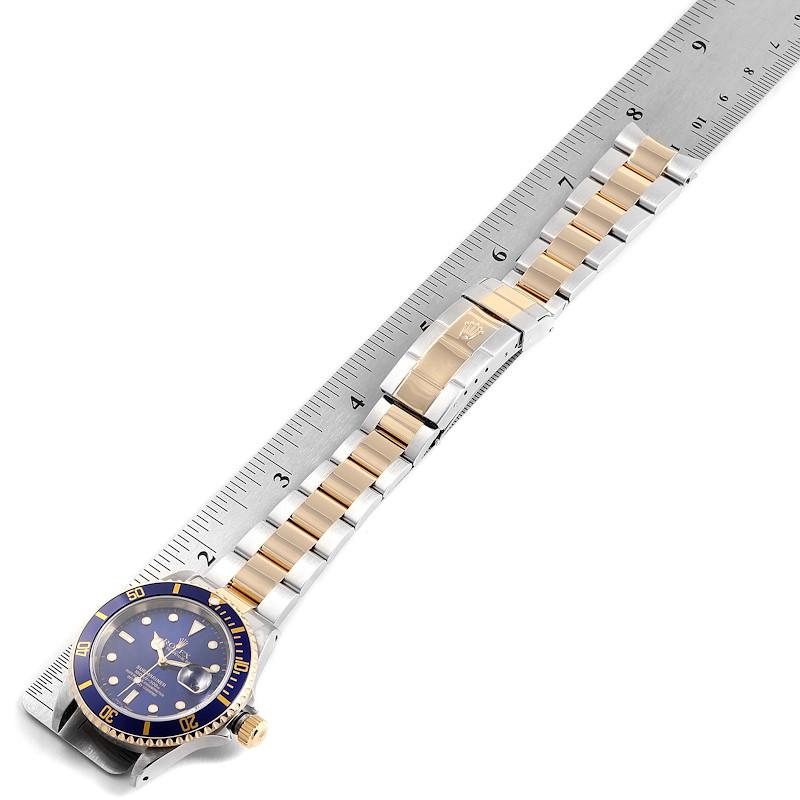 Rolex Submariner Blue Dial Steel Yellow Gold Men's Watch 16613 7