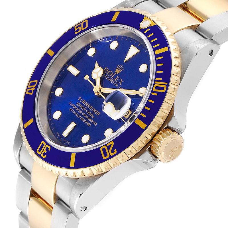 Rolex Submariner Blue Dial Steel Yellow Gold Men's Watch 16613 2