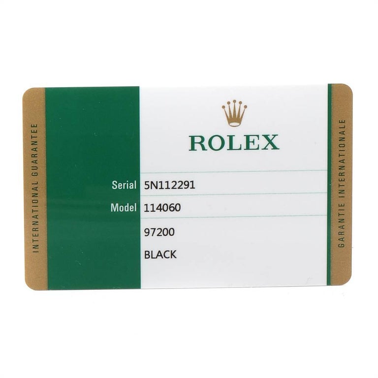 Rolex Submariner Ceramic Bezel Steel Watch 114060 Box Card For Sale at ...