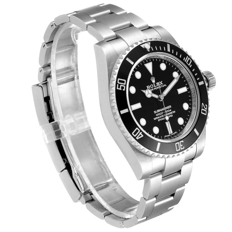 Rolex Submariner Ceramic Bezel Steel Watch 114060 Box Card In Excellent Condition For Sale In Atlanta, GA
