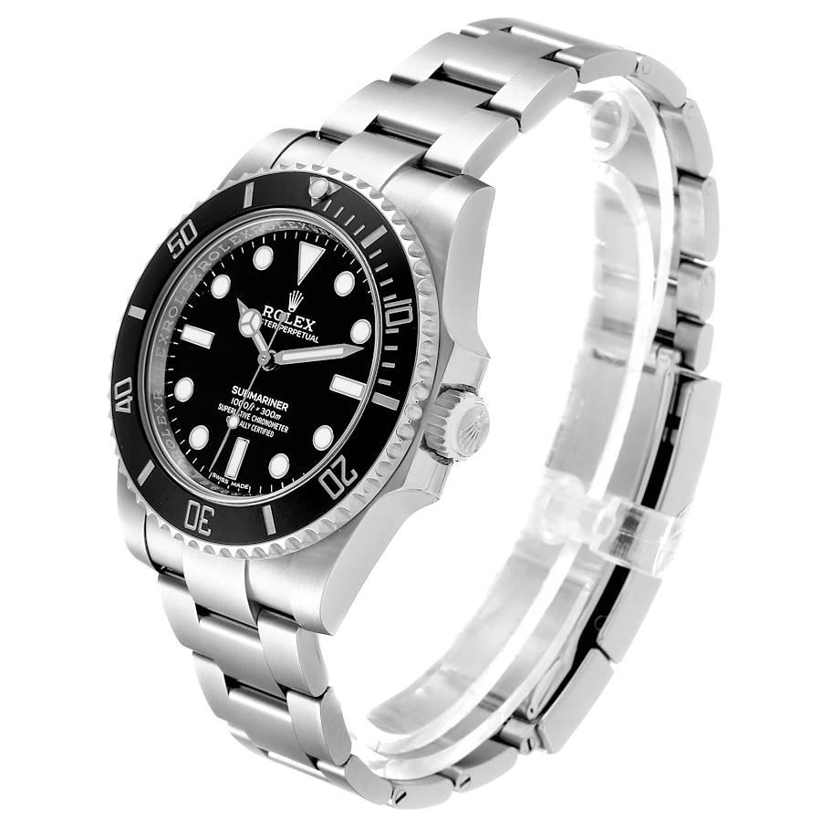 Men's Rolex Submariner Ceramic Bezel Steel Watch 114060 Box Card