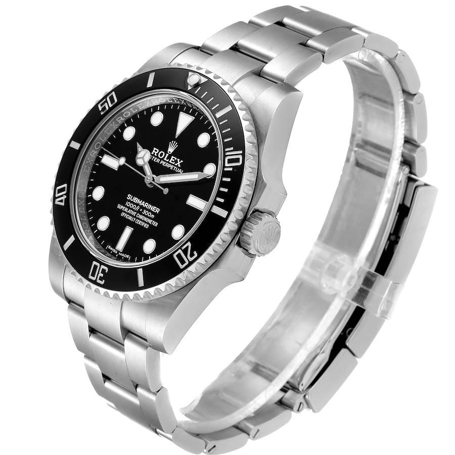 Men's Rolex Submariner Ceramic Bezel Steel Watch 114060 Box Card For Sale