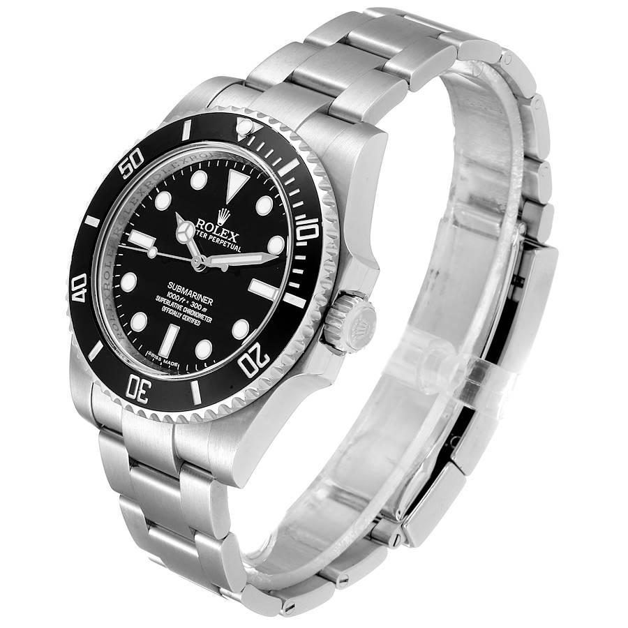 Men's Rolex Submariner Ceramic Bezel Steel Watch 114060 Box Card For Sale