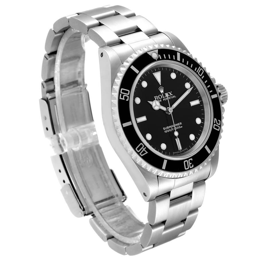 Rolex Submariner Non-Date 2 Liner Steel Mens Watch 14060 Box Papers In Excellent Condition In Atlanta, GA