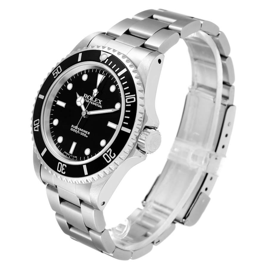 Rolex Submariner Non-Date 2 Liner Steel Mens Watch 14060 Box Papers In Excellent Condition In Atlanta, GA