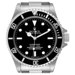 Rolex Submariner Non-Date 4 Liner Steel Mens Watch 14060 Box Card