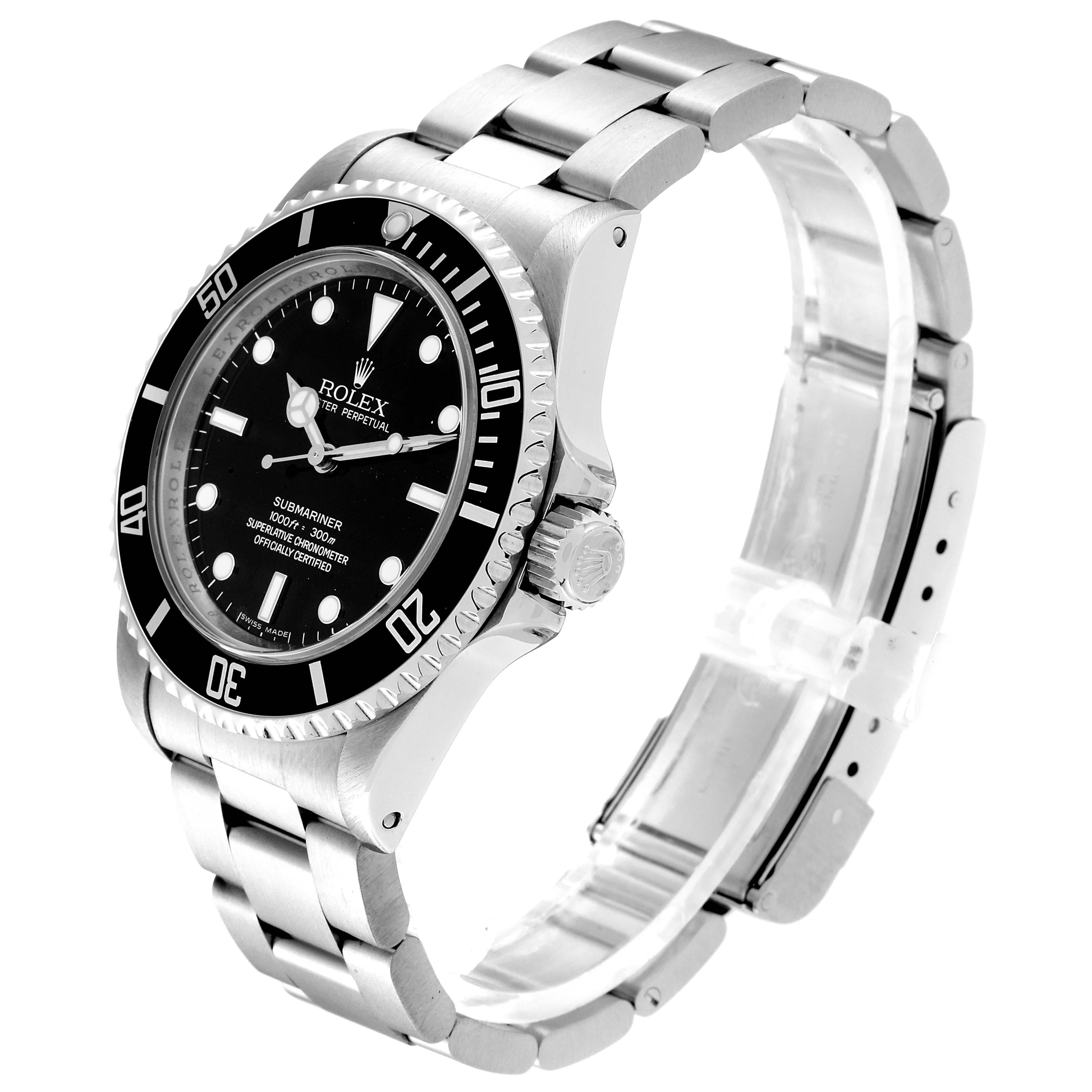 Rolex Submariner Non-Date 4 Liner Steel Steel Men's Watch 14060 In Excellent Condition In Atlanta, GA