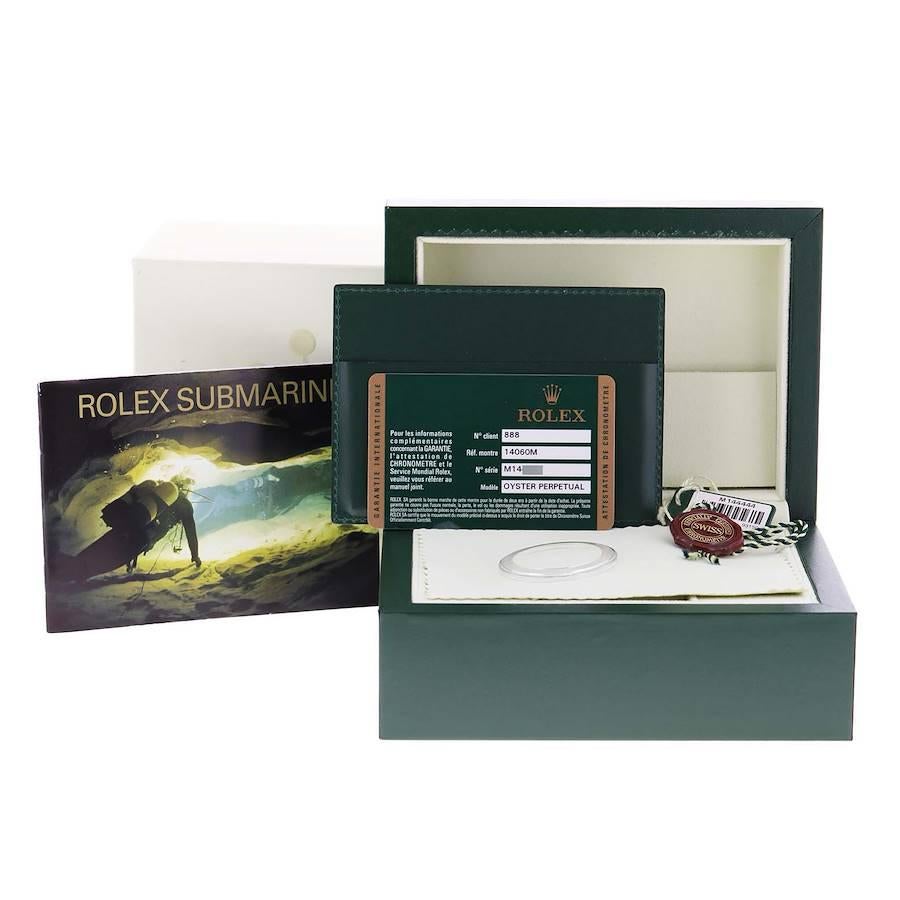 Rolex Submariner Non-Date 4 Liner Steel Steel Watch 14060 Box Card For Sale 5