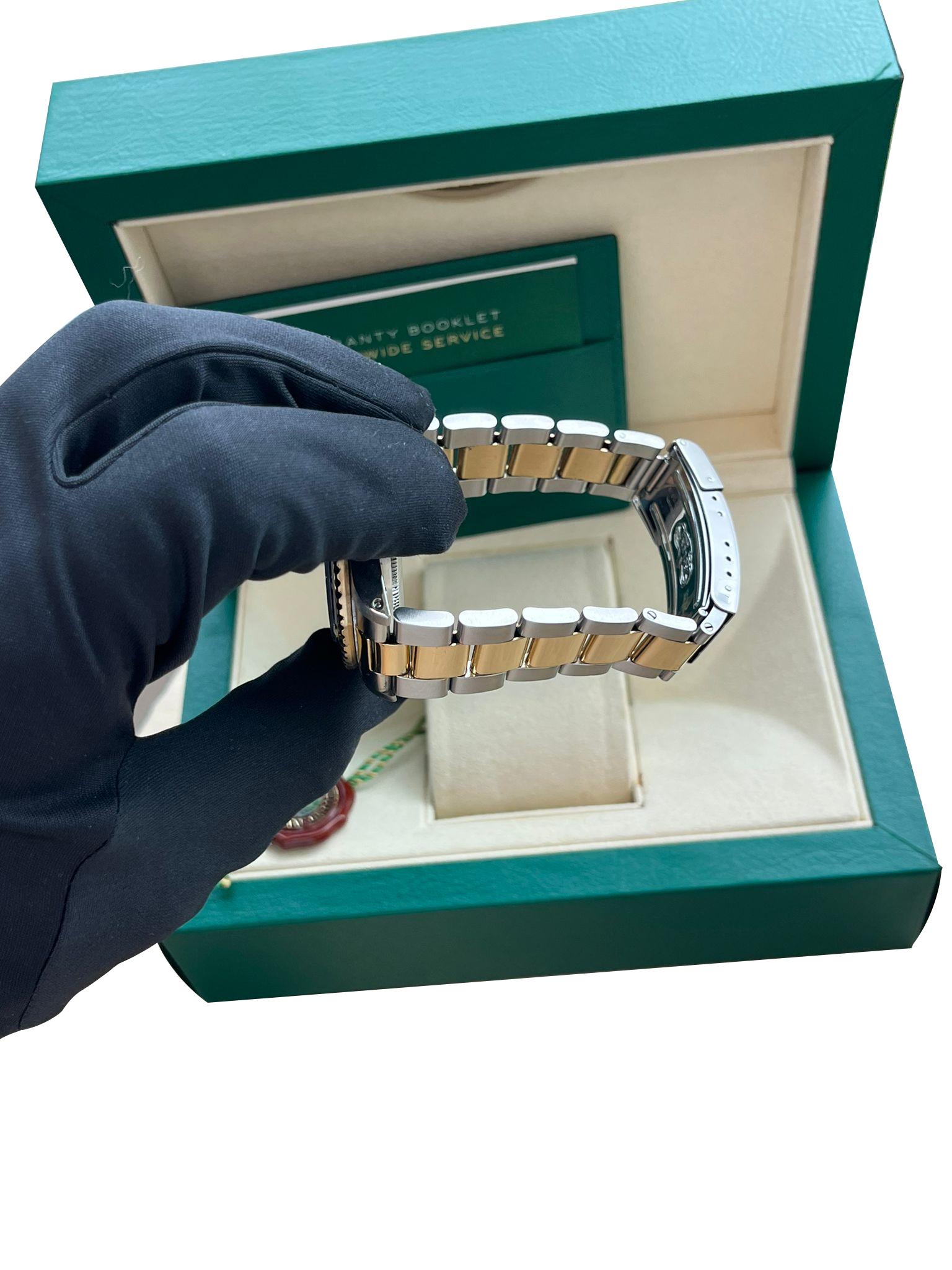 Rolex Submariner 40mm Stahl 18K Gelbgold Stahl Schwarzes Zifferblatt Herrenuhr 16803 im Angebot 9