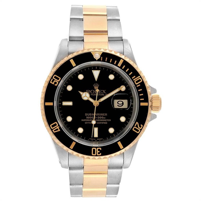 Rolex Submariner Steel Yellow Gold Men's Watch 16613 For Sale at 1stDibs