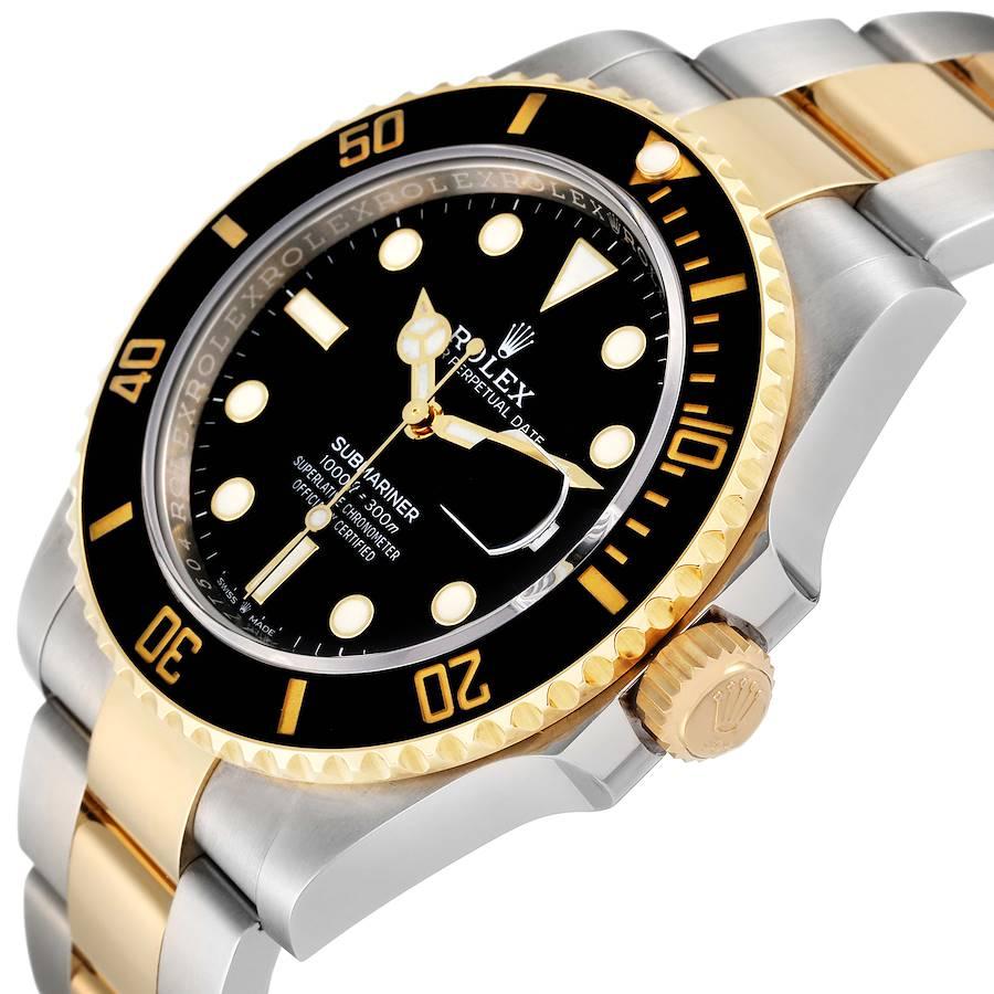 Men's Rolex Submariner 41 Steel Yellow Gold Black Dial Mens Watch 126613 Box Card For Sale