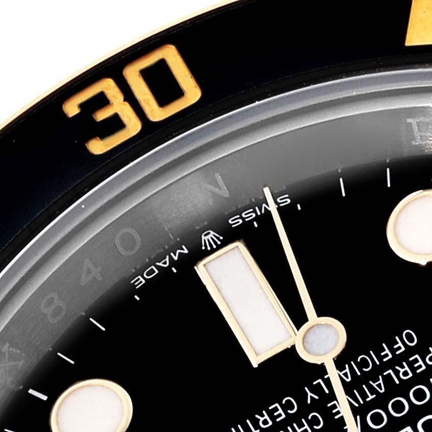 Rolex Montre Submariner 41 en acier et or jaune avec cadran noir, pour hommes 126613, avec carte de visite en vente 2