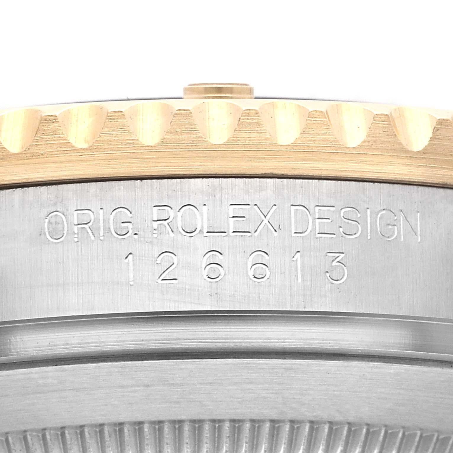 Rolex Montre Submariner 41 en acier et or jaune avec cadran noir, pour hommes 126613, avec carte de visite 3
