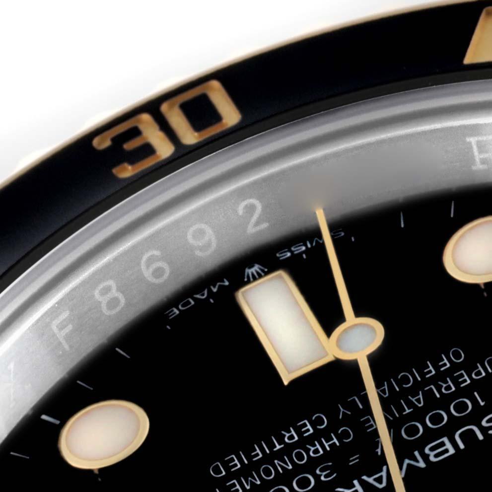 Rolex Montre Submariner 41 en acier et or jaune avec cadran noir, pour hommes 126613, avec carte de visite en vente 4