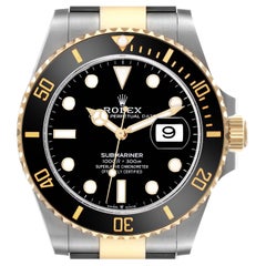Rolex Submariner 41 Steel Yellow Gold Black Dial Mens Watch 126613 Box Card