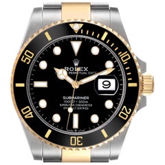 Rolex Submariner 41 Steel Yellow Gold Black Dial Mens Watch 126613 Box Card