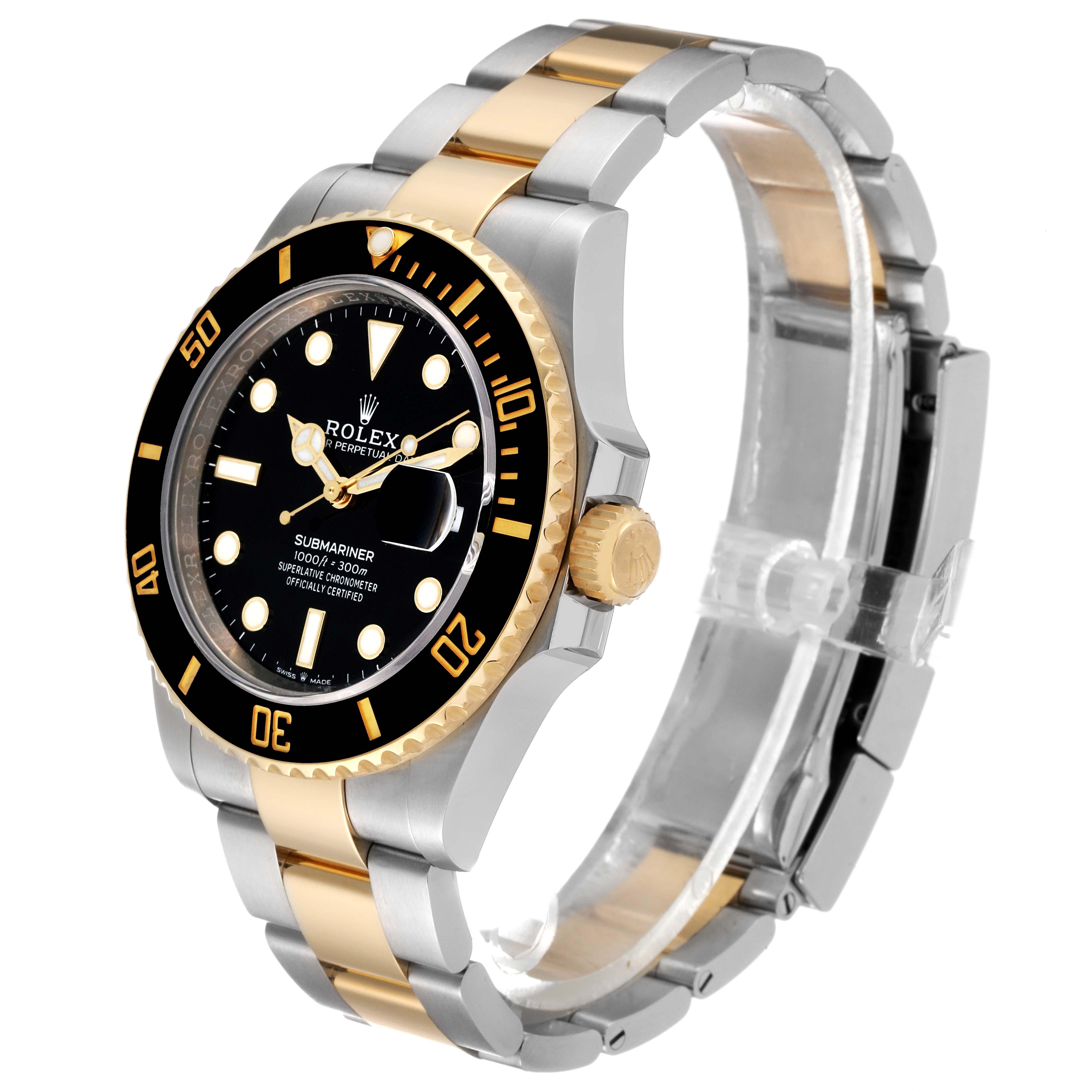 Rolex Submariner 41 Steel Yellow Gold Black Dial Mens Watch 126613 For Sale 1