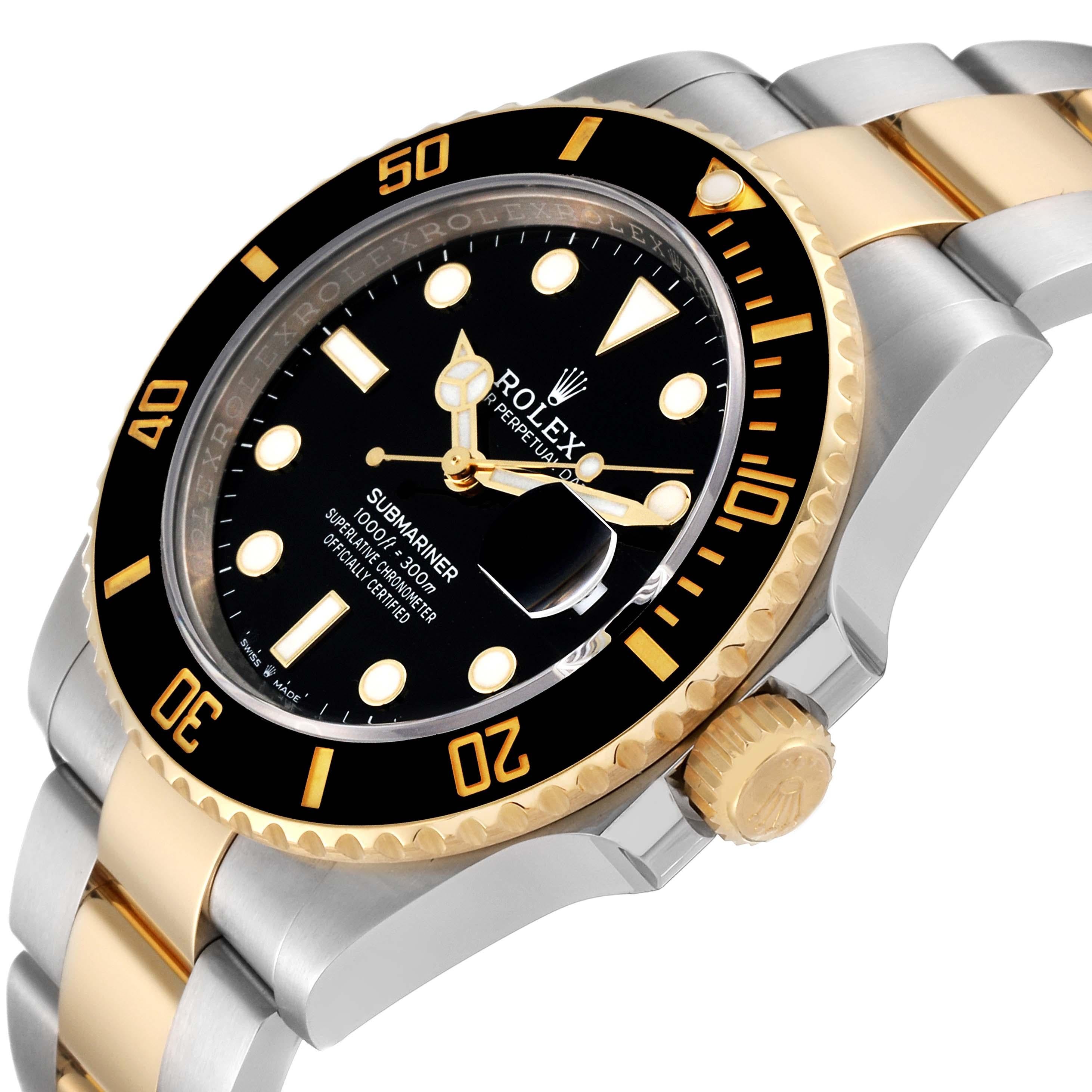 Rolex Submariner 41 Steel Yellow Gold Black Dial Mens Watch 126613 For Sale 3