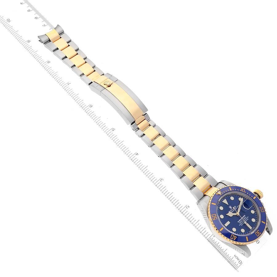 Rolex Submariner 41 Stahl Gelbgold Blaues Zifferblatt Herrenuhr 126613 Box Card im Angebot 7