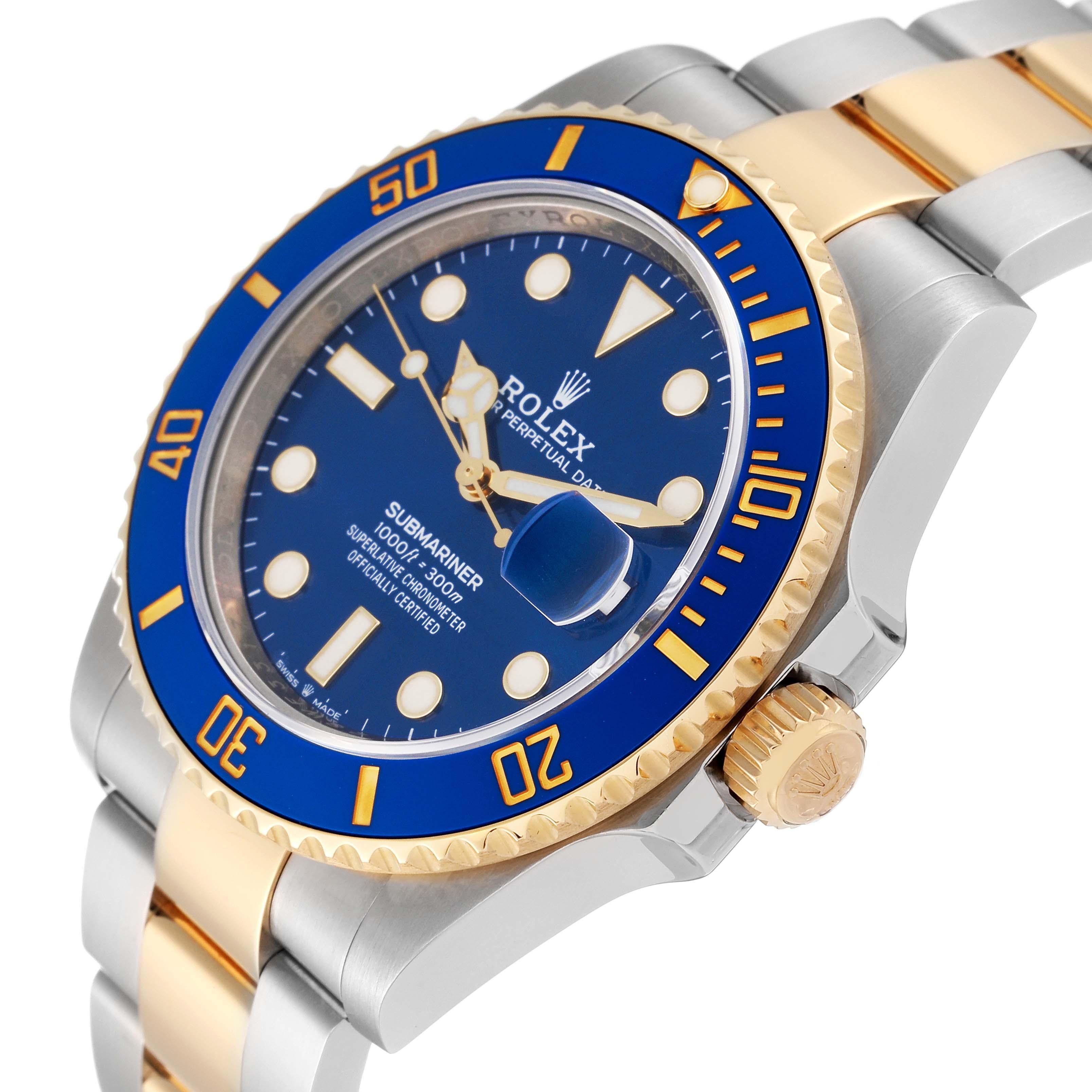 Rolex Submariner 41 Acciaio Oro Giallo Quadrante Blu Orologio Uomo 126613 Scheda Scatola 4