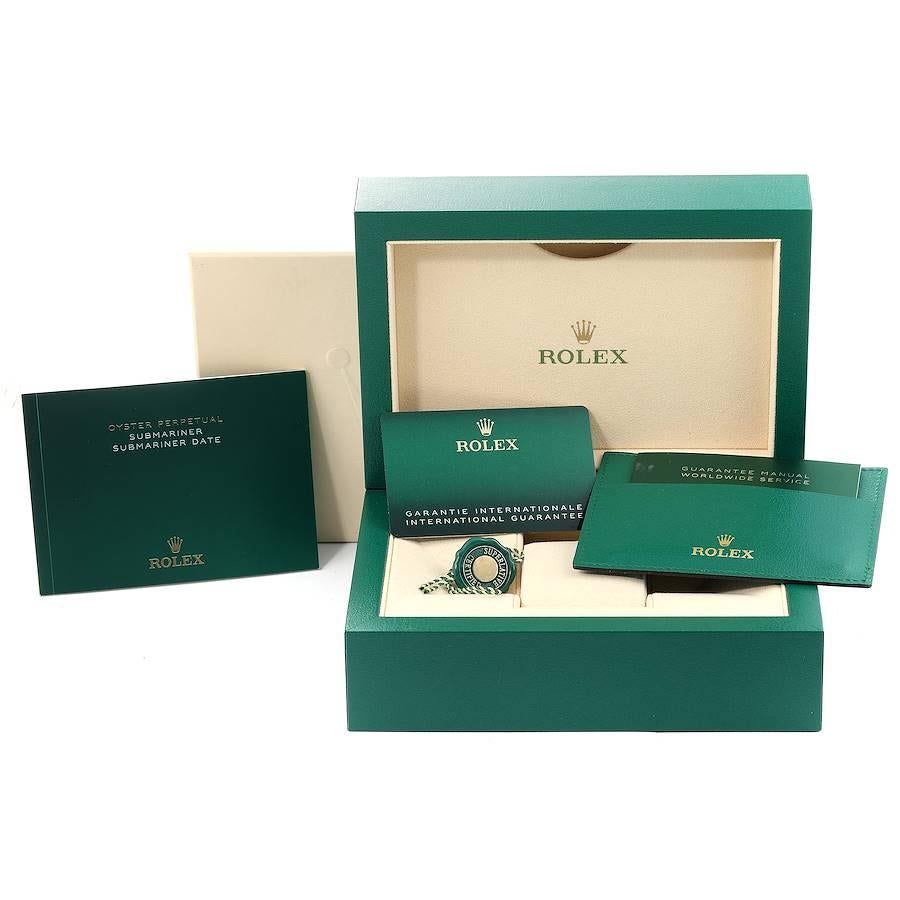 Rolex Submariner 41 Stahl Gelbgold Blaues Zifferblatt Herrenuhr 126613 Box Card im Angebot 9