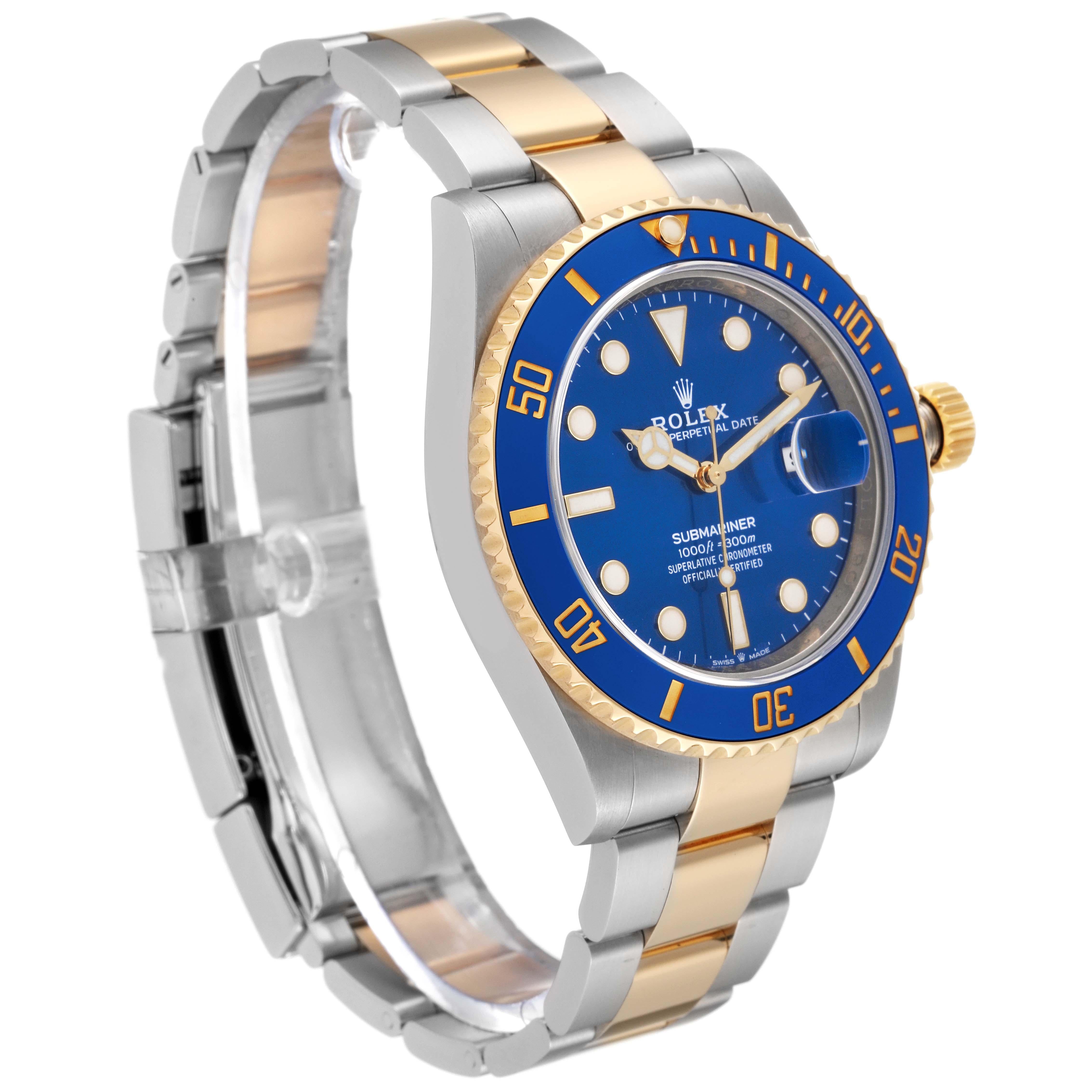 Rolex Submariner 41 Acciaio Oro Giallo Quadrante Blu Orologio Uomo 126613 Scheda Scatola 6