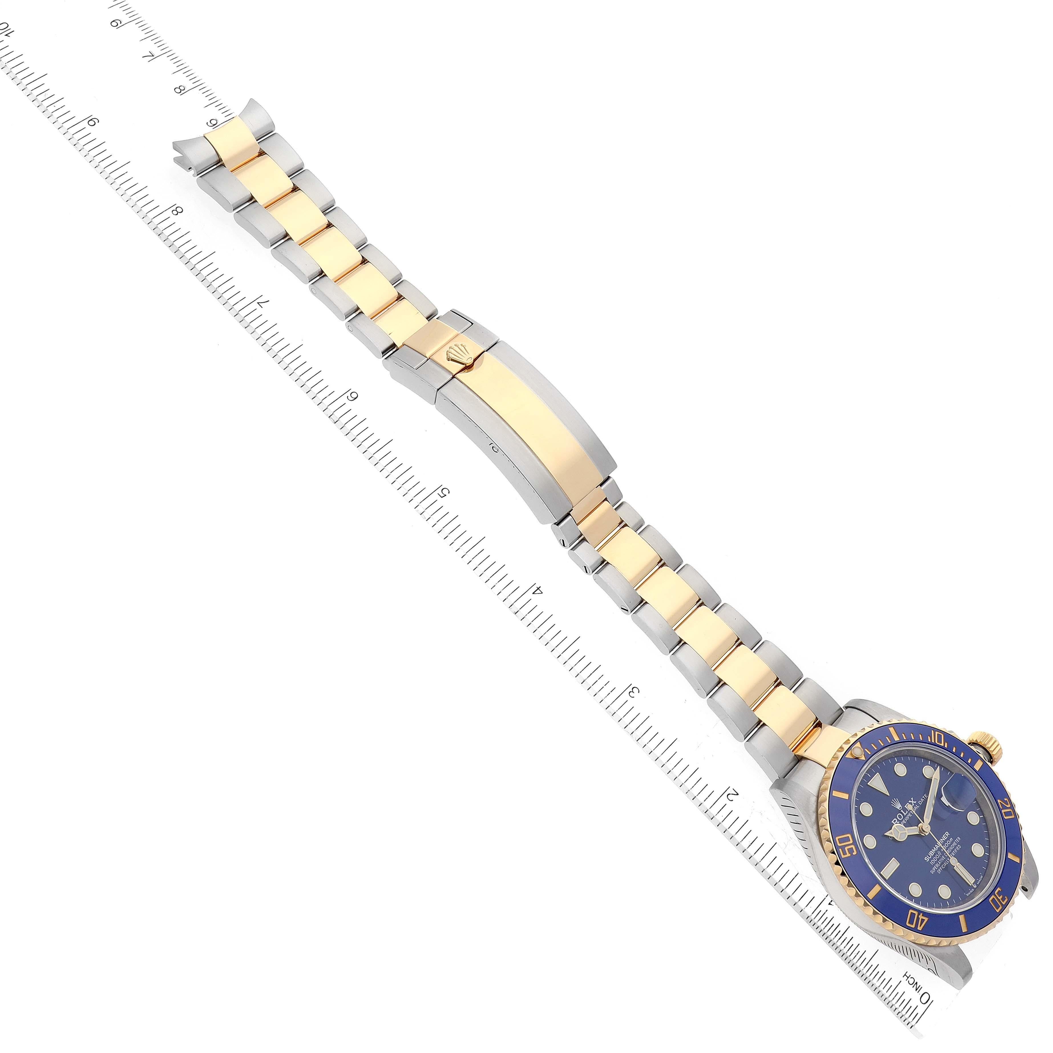 Rolex Submariner 41 Acciaio Oro Giallo Quadrante Blu Orologio Uomo 126613 Scheda Scatola 7