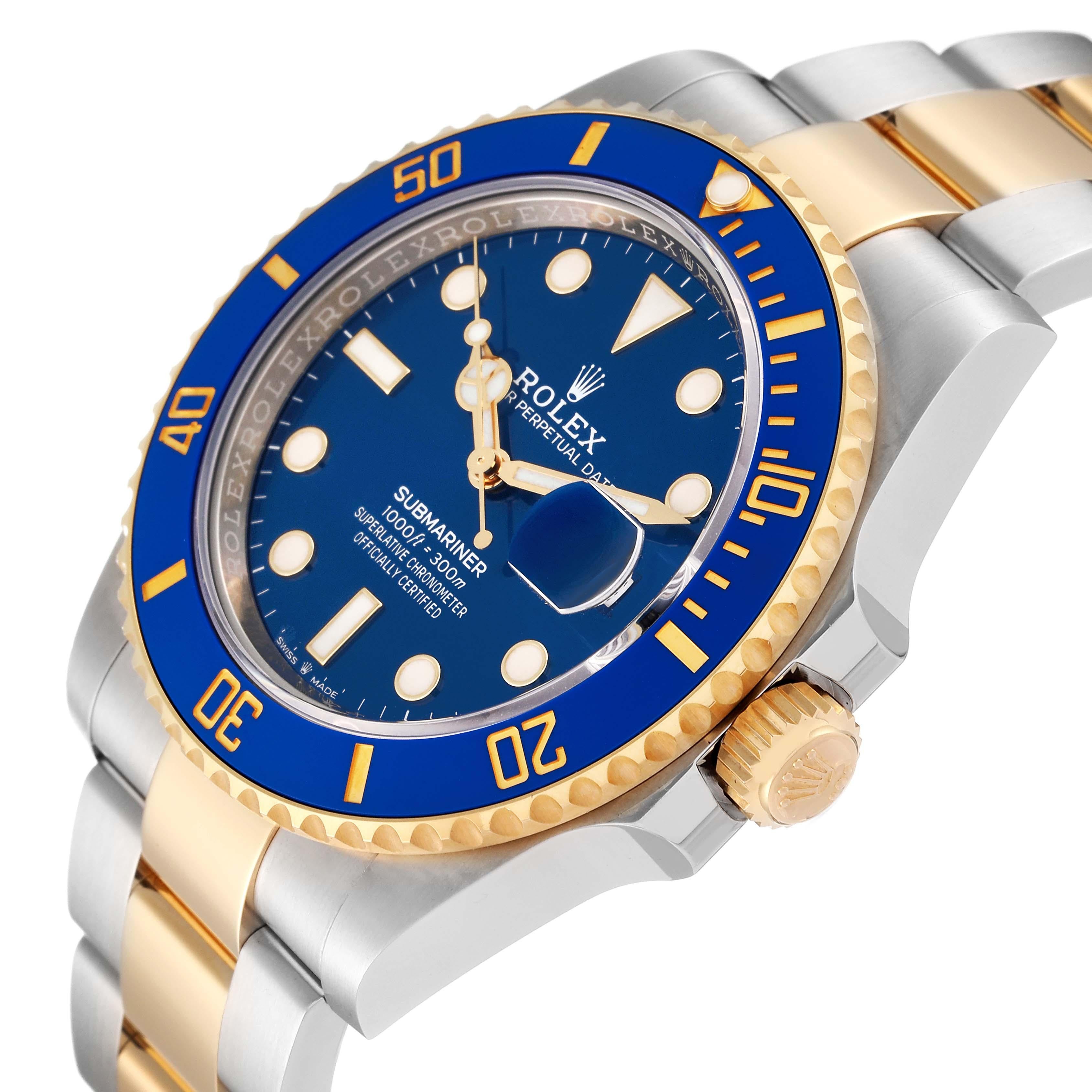 Rolex Submariner 41 Steel Yellow Gold Blue Dial Mens Watch 126613 Box Card 1