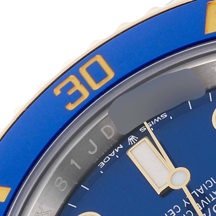 Rolex Submariner 41 Stahl Gelbgold Blaues Zifferblatt Herrenuhr 126613 Box Card im Angebot 3