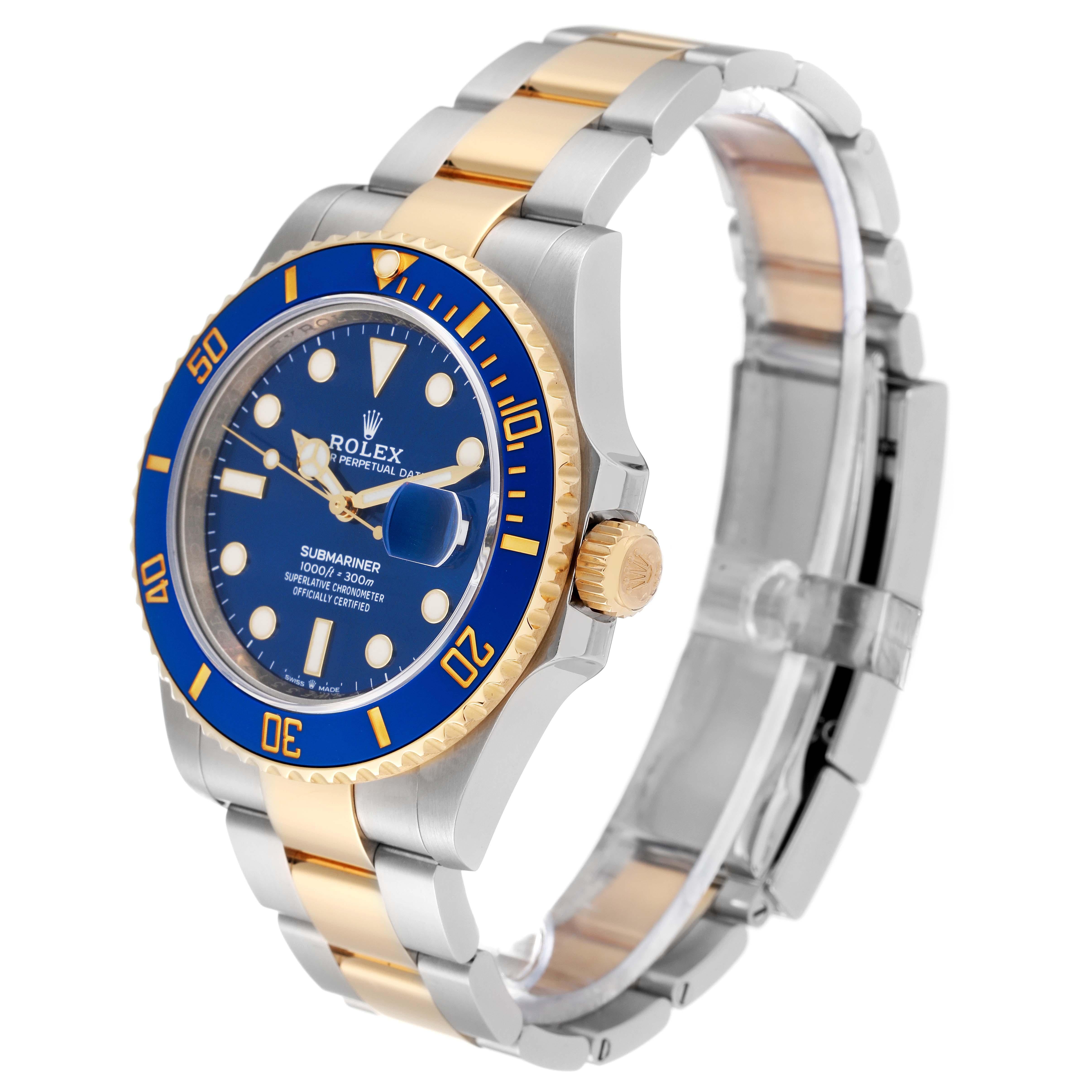 Rolex Submariner 41 Acciaio Oro Giallo Quadrante Blu Orologio Uomo 126613 Scheda Scatola 2