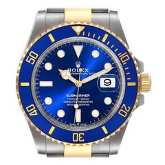 Rolex Submariner 41 Stahl Gelbgold Blaues Zifferblatt Herrenuhr 126613 Box Card