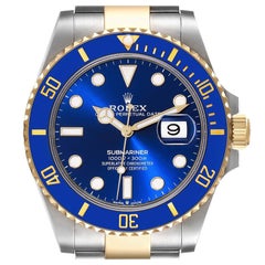 Rolex Submariner 41 Acciaio Oro Giallo Quadrante Blu Orologio Uomo 126613 Scheda Scatola