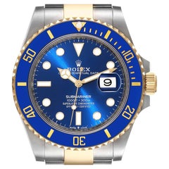 Rolex Submariner 41 Acciaio Oro Giallo Quadrante Blu Orologio Uomo 126613 Scheda Scatola