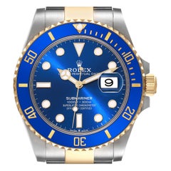 Rolex Submariner 41 Acciaio Oro Giallo Quadrante Blu Orologio Uomo 126613 Scheda Scatola