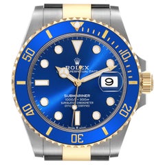 Rolex Submariner 41 Acciaio Oro Giallo Quadrante Blu Orologio Uomo 126613 Scheda Scatola