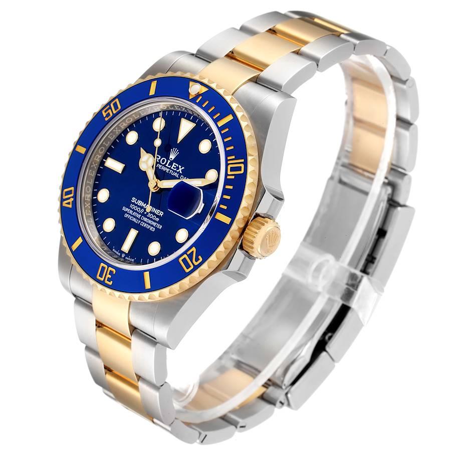 Men's Rolex Submariner 41 Steel Yellow Gold Blue Dial Mens Watch 126613 Unworn