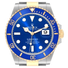 Rolex Submariner 41 Acciaio Oro Giallo Quadrante Blu Orologio Uomo 126613 Non indossato