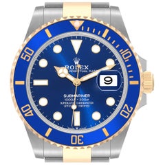 Rolex Submariner 41 Acciaio Oro Giallo Quadrante Blu Orologio Uomo 126613 Non indossato