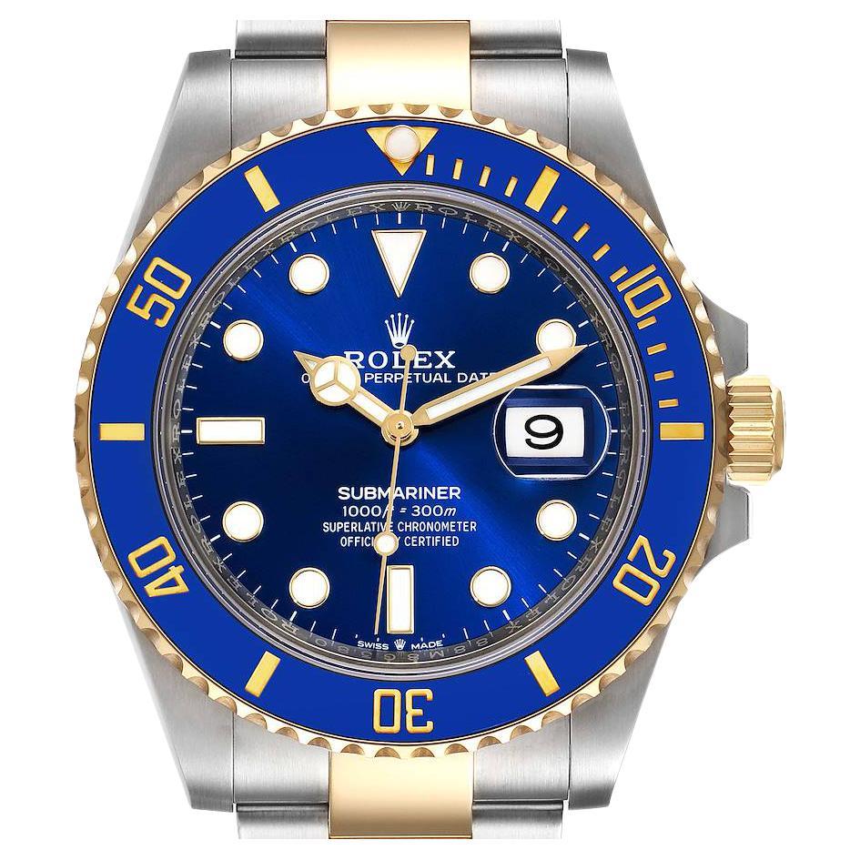 Rolex Submariner 41 Steel Yellow Gold Blue Dial Mens Watch 126613 Unworn For Sale